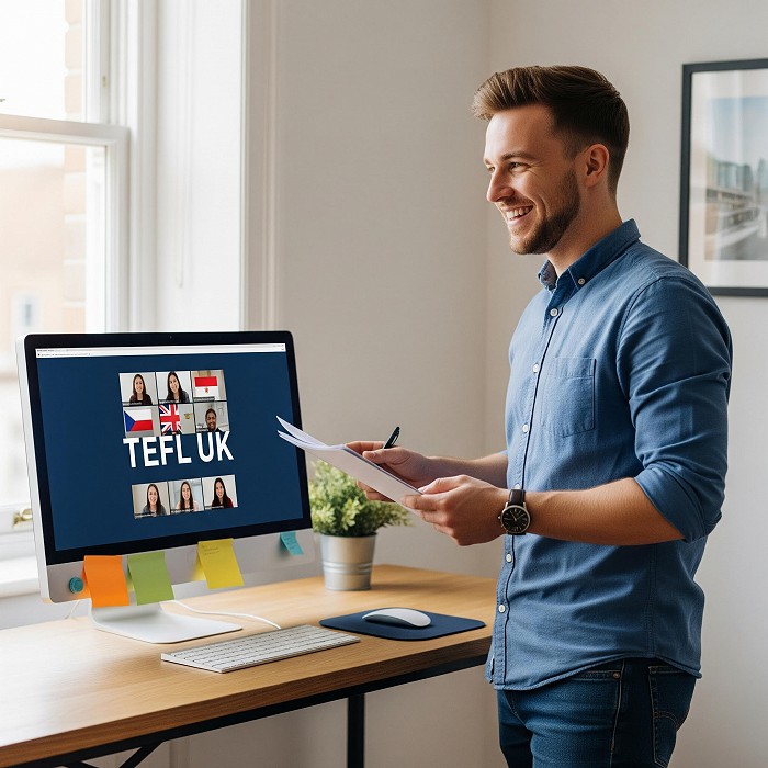 Online English teaching setup